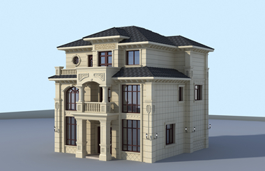 10.5*13.5三層歐式別墅自建房設計圖，鄉村設計圖